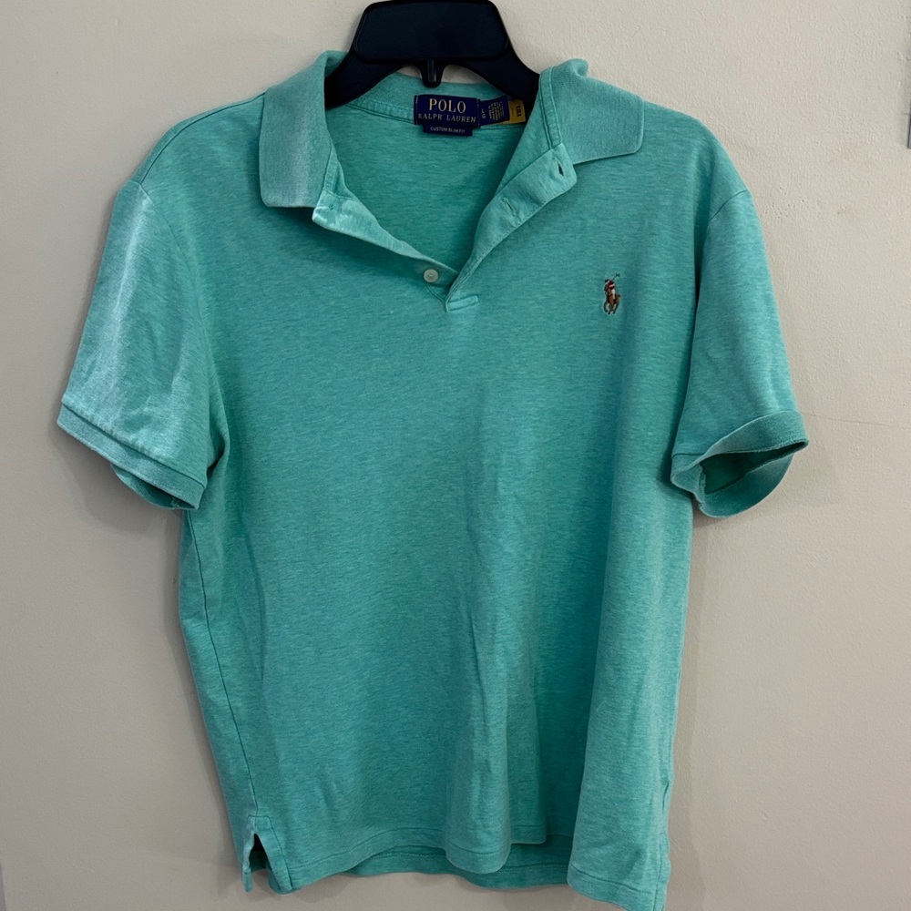 Polo By Ralph Lauren Men's Aqua Polo Shirt - image 1